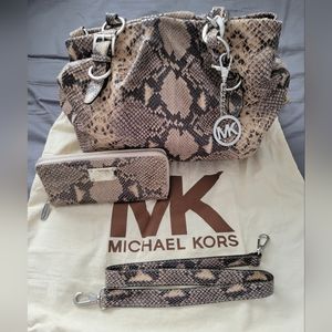 Michael Kors python snakeskin purse